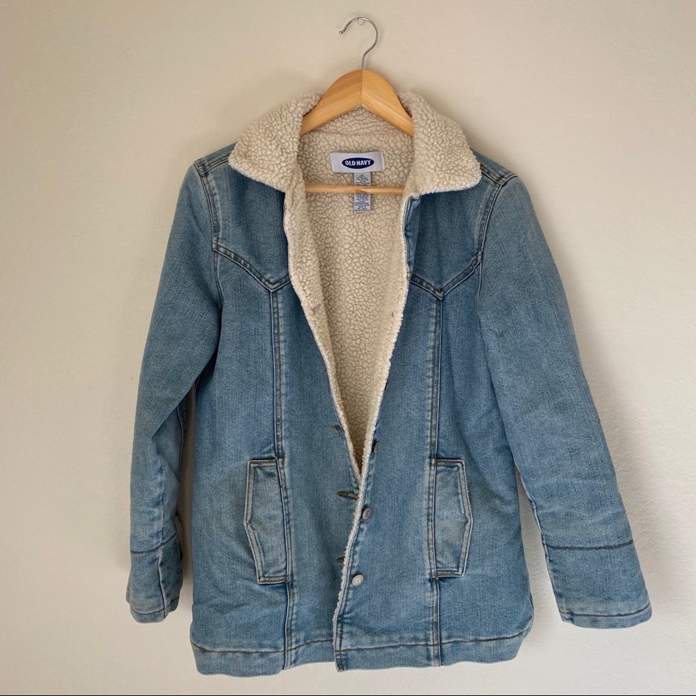 Vintage Old Navy Shearling Denim Jacket